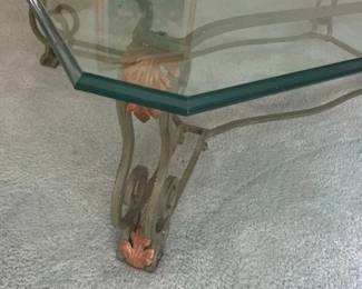 Glass Top 4 Ft squar / Iron Base