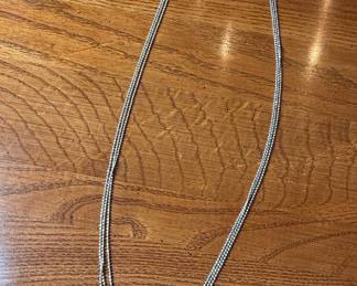 Triple Strand Beaded Chain Necklace