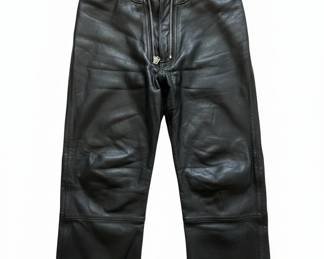 Harley-Davidson Men's Black Leather Motorcycle Chaps