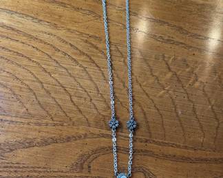 Vintage Marcasite Floral Station Necklace