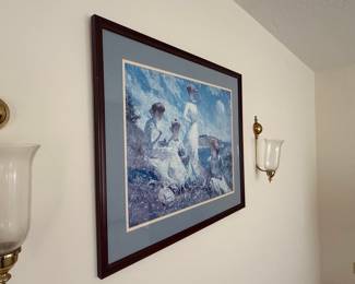 Claude Monet 'On the Cliff at Pourville' Framed Art Print
