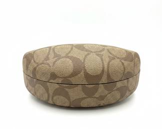 Coach Signature Monogram Clamshell Eyewear Case