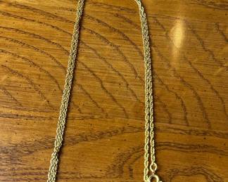 Gold-Tone Rope Chain Necklace