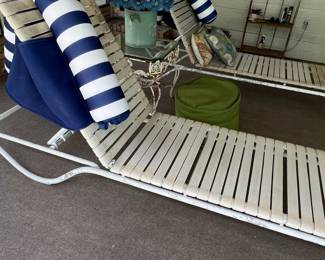 Vintage Aluminum Strap Chaise Lounge Chairs by Tropitone