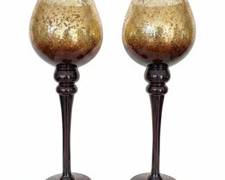 Ashland Harvest Mercury Glass Candle Holders