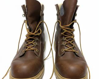Thorogood American Heritage 8" Tobacco Oil-Tanned Plain Toe Maxwear Wedge Work Boots