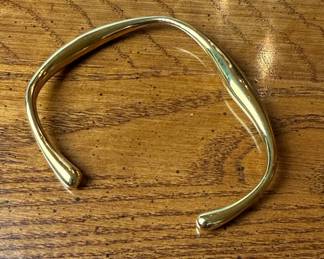 Gold-Tone Abstract Wave Cuff Bracelet
