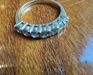 14K Yellow Gold Seven-Stone Diamond Anniversary Band