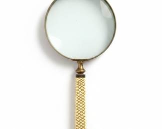 Vintage Decorative Magnifying Glass with Faux Ivory Handle