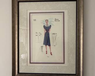 Les Croquis du Grand Chic Fashion Illustration Print - 'Été 1939'