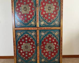 Hand-Painted Tibetan Style Cabinet