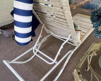 Vintage Aluminum Strap Chaise Lounge Chairs by Tropitone