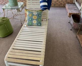 Vintage Aluminum Strap Chaise Lounge Chairs by Tropitone