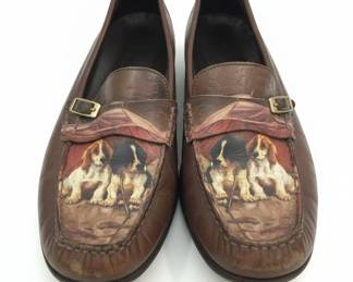 ICON Spaniel/Setter Puppies Hand-Painted Leather Loafers