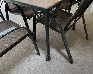 Faux Stone Top Bistro Patio Set