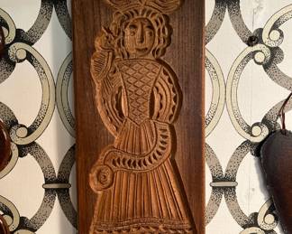 Vintage Hand Carved Cookie Molds Sold as a Pair 