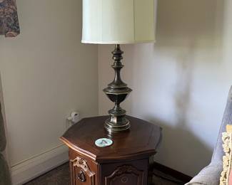 Lamp and Octagon Table 