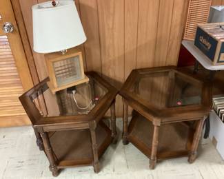 Vintage tables and lamp