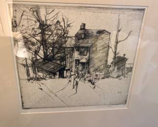 Bernard Sanders signed etching