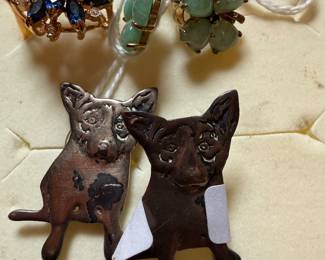 Blue Dog Sterling Earrings 