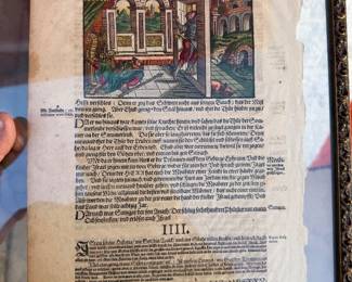 Antique biblical Text framed