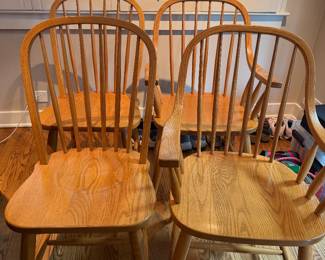 Four Oak Dining Room Chairs 