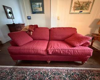 Wesley Hall Red Sofa 