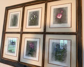 Framed Floral Signed Prints