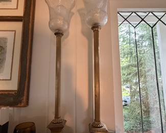 Pair of Brass Table Lamps