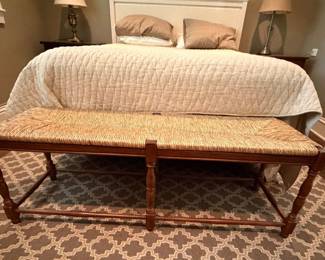 Woven Rush Bench
