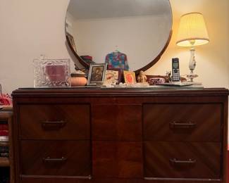 Lowboy Dresser with Mirror