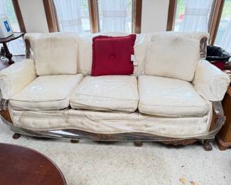 Carved Wood Sofa