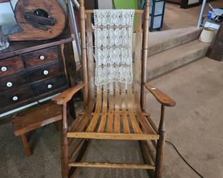 Antique Wooden slat Rocker