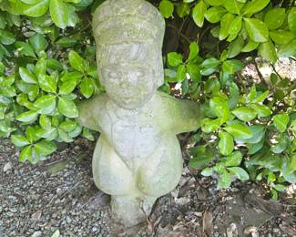 Cast stone dutch boy statue