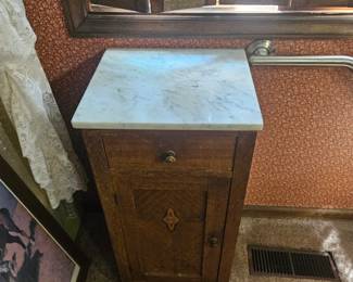 Antique Marble Top Side Table