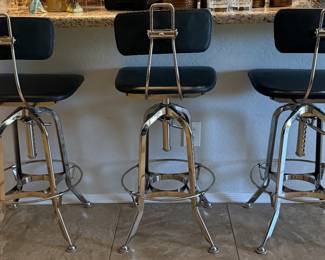 Barstools Vintage 1940's Toledo Restoration Hardware s/3