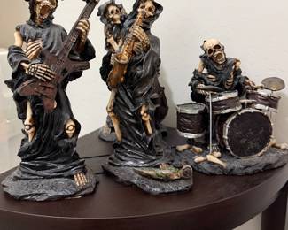 The Rolling Bones Skeleton Rock Band Figurines