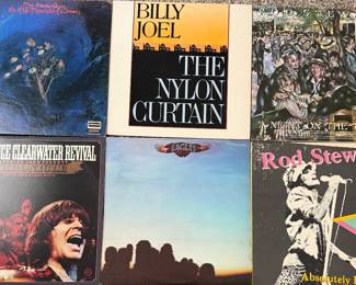 Vinyl: The Moody Blues, Billy Joel, Rod Stewart, Credence Clearwater Revival, Eagles