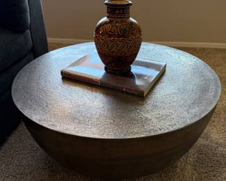 Bronzed Drum Coffee Table