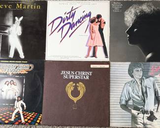 Vinyl: Steve Martin, Dirty Dancing, Barbara Streisand, Saturday Night Fever, Jesus Christ Superstar, Barry Manilow