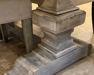 Restoration Hardware Salvaged Wood Trestle Extendable Dining Table w 6 Bennett Parson's Chairs