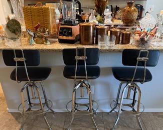 Barstools Vintage 1940's Toledo Restoration Hardware s/3