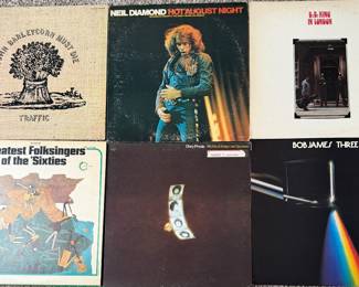 Traffic, Neil Diamond, Vinyl: BB King, Greatest Folk Singers of the Sixties, Dory Previn, Bob James