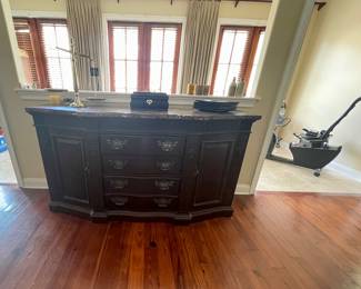 Bernhardt buffet with marble top