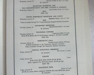 John Fitzgerald Kennedy’s Inauguration and Activities