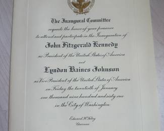 John Fitzgerald Kennedy’s Inauguration and Activities