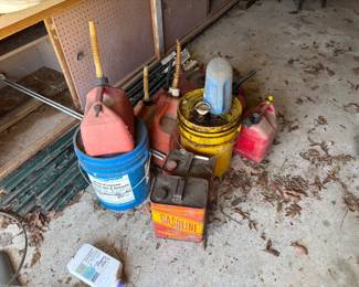 GAS CANS, PLASTIC AND METAL