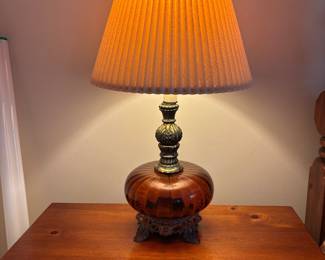 Vintage matching  amber lamps