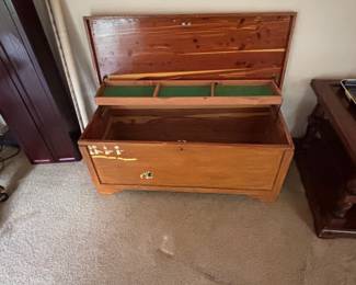 Small cedar chest.  An be used as a coffee table. Or just use for storage in a bedroom 