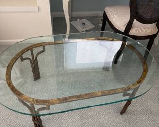 Glass coffee table